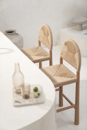 Nomada Indoor Outdoor Teak Counter Stool