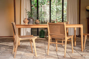 Ashta Teak and Leather Dining Chair