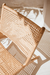 Teak Rattan Lounge Chair