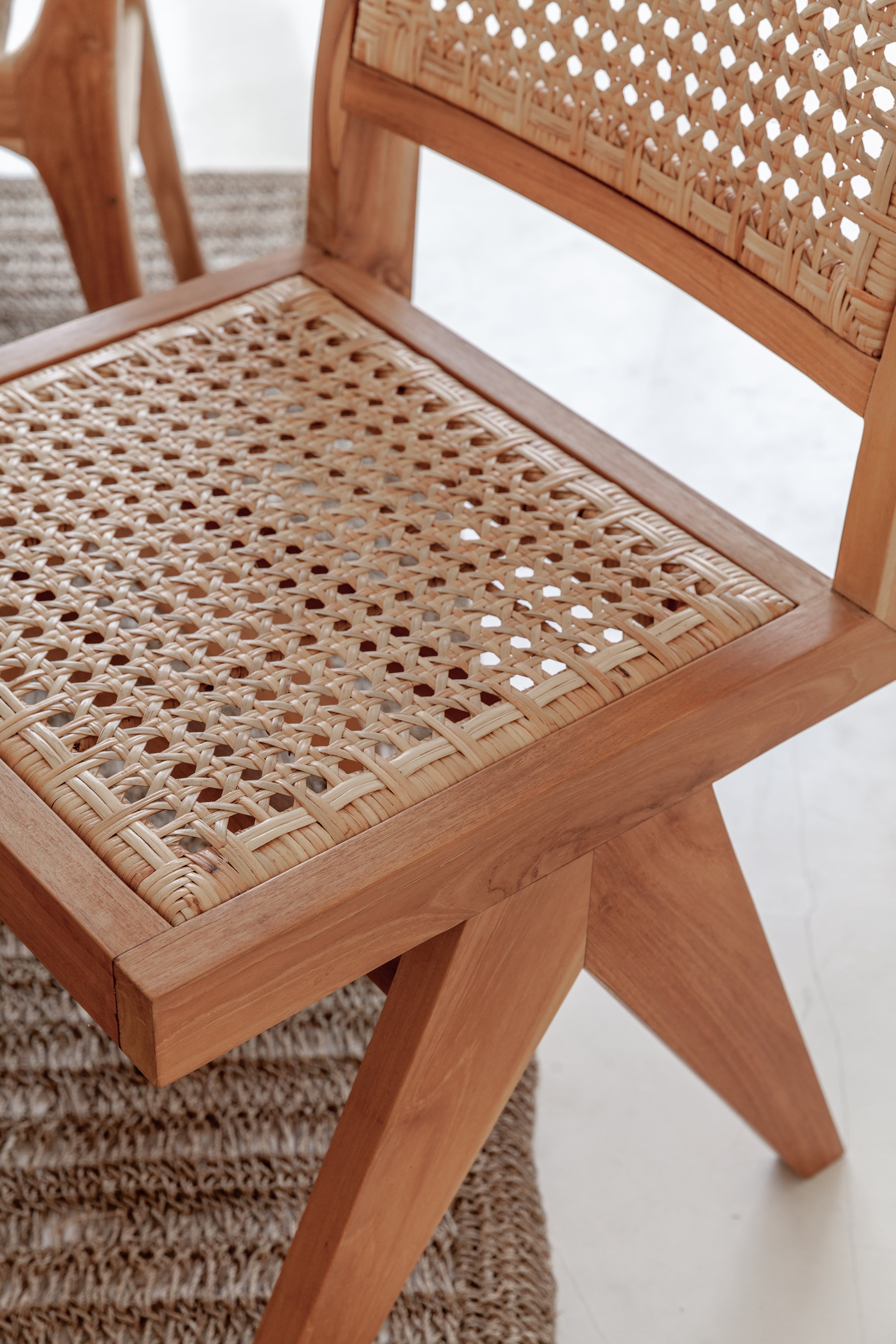 Nilah Teak and Rattan Dining Chair – balè