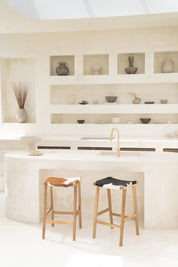 Uli Cow Hide Backless Counter Stool