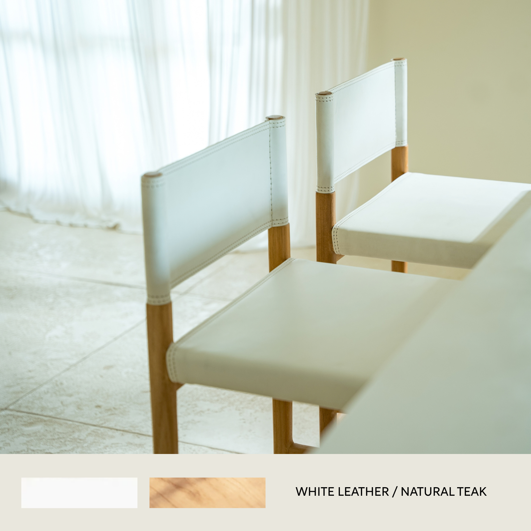 Leather + Wood Material Sample