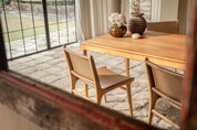 Ashta Teak and Leather Dining Chair