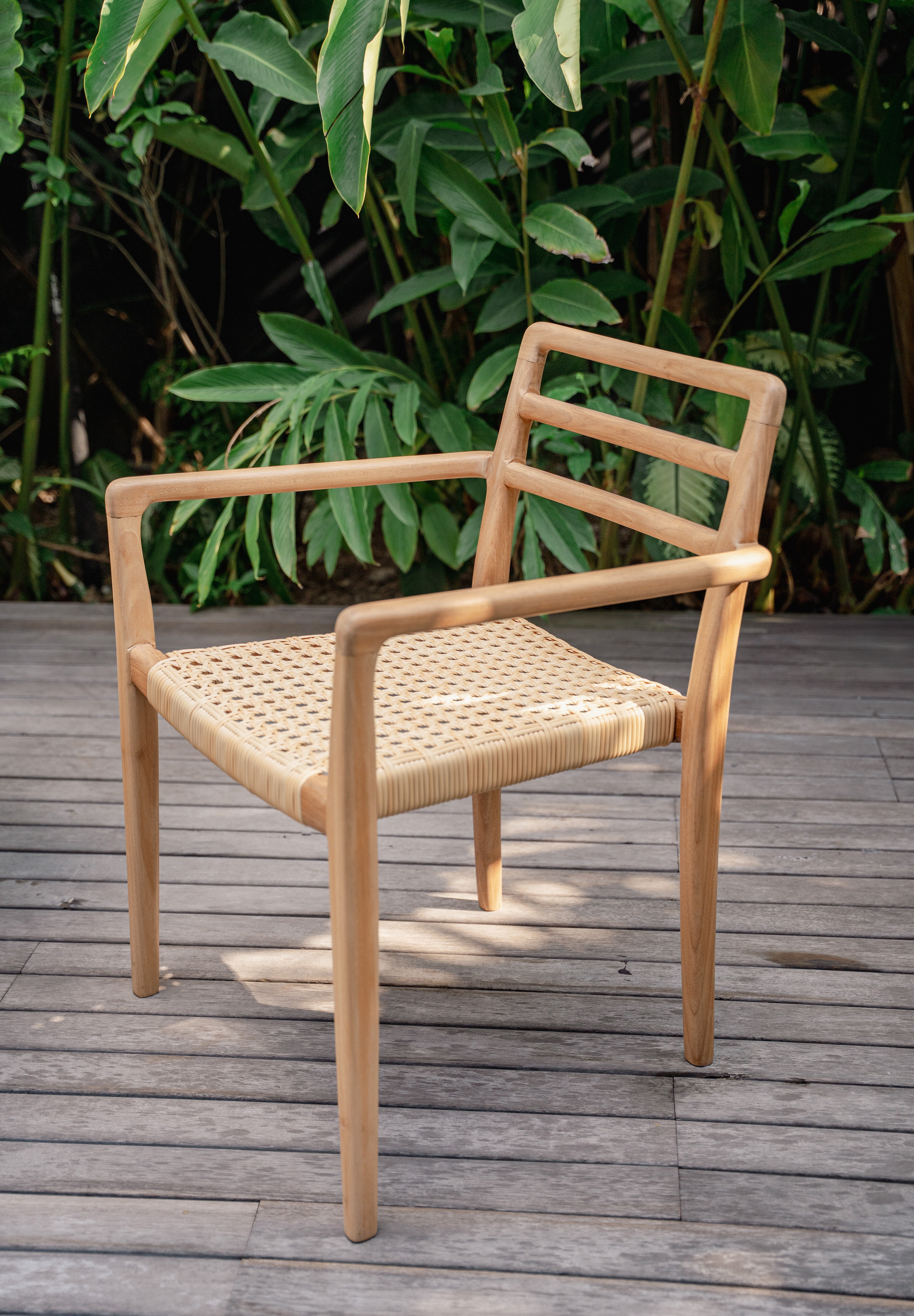 Taman Indoor Outdoor Stackable Teak Dining Chair