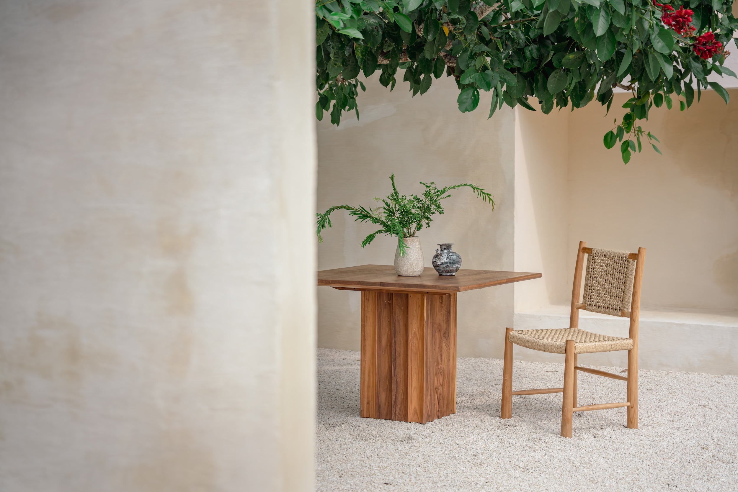 Lama Square Recycled Teak Dining Table