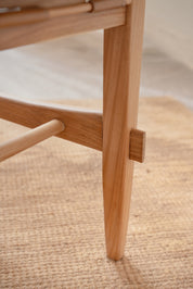 Solana Leather and Teak Lounge Chair