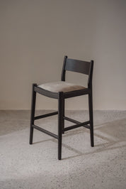 Kaba Teak and Cowhide Counter Stool