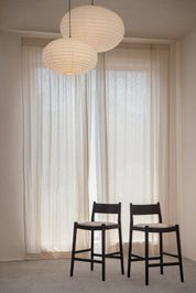 Kaba Teak and Cowhide Counter Stool