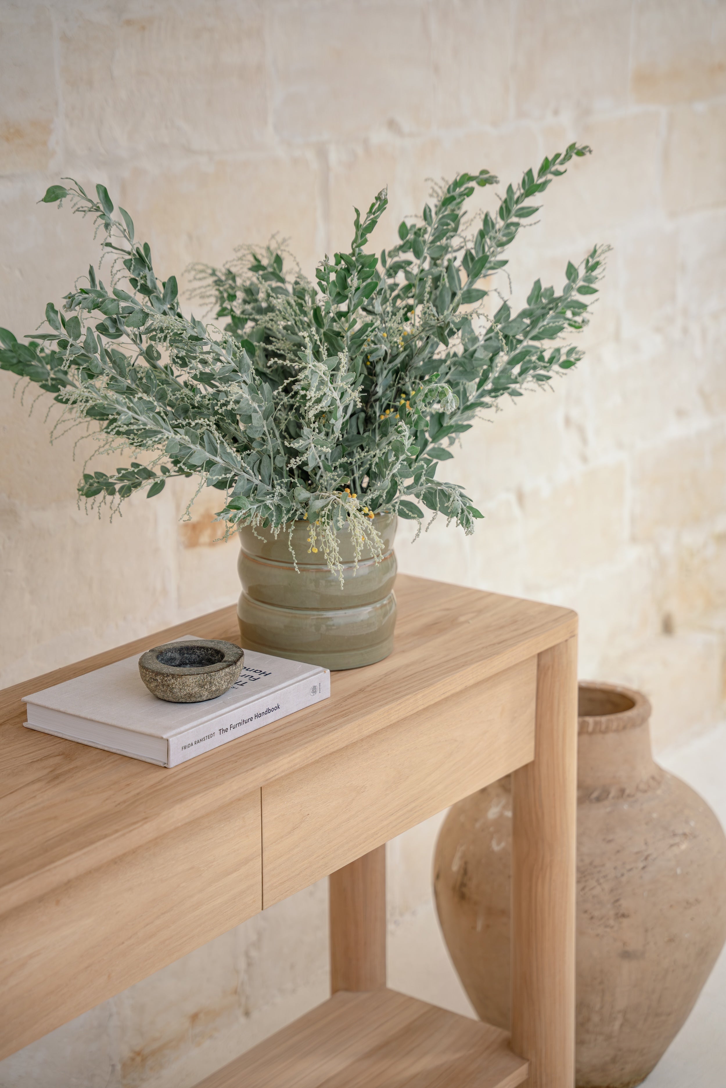 Sira Teak Console Table Two Drawers
