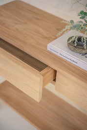 Sira Teak Console Table with Two Drawers