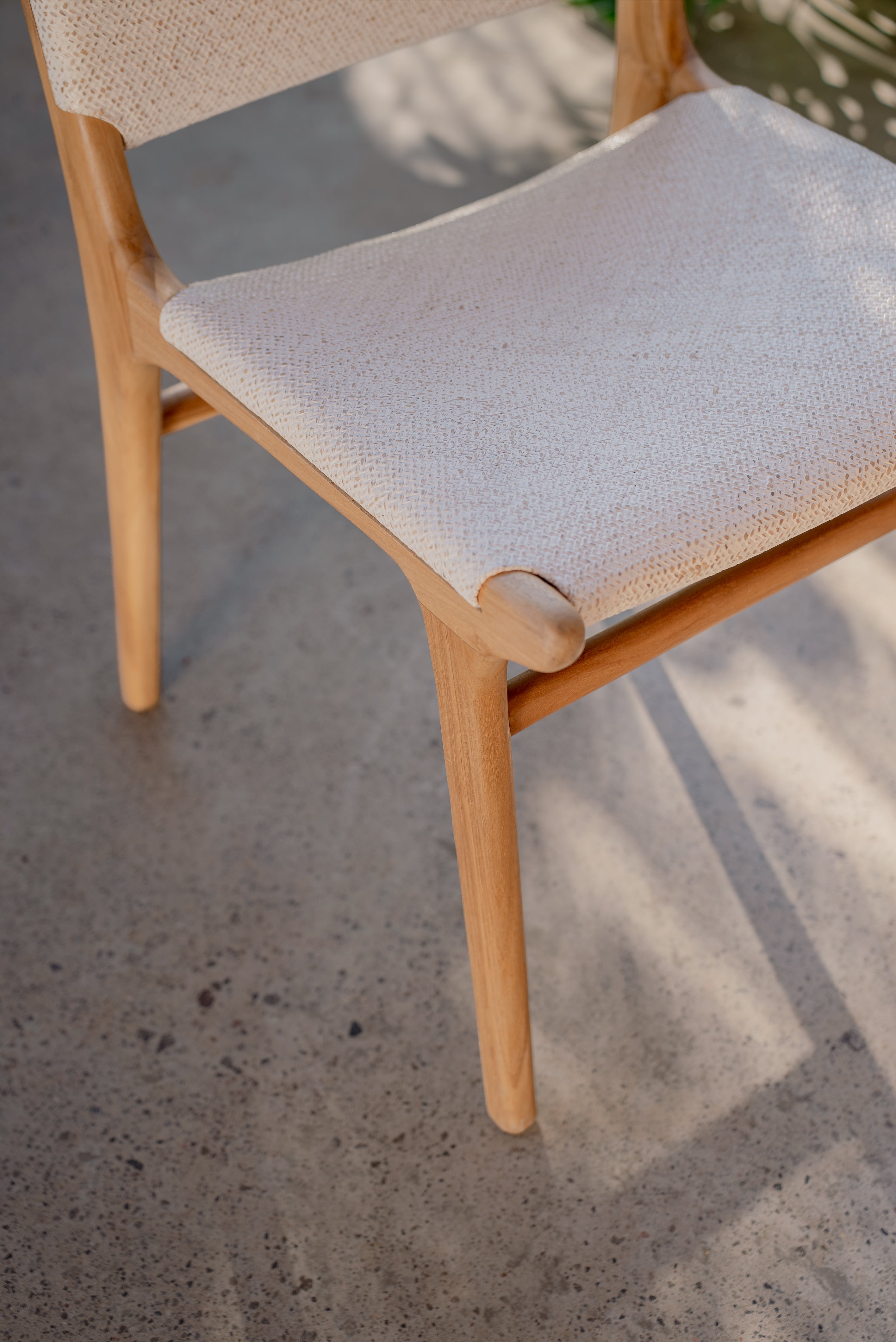 Naya Teak and Tight Woven Rattan Dining Chair