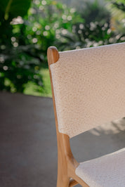 Naya Teak and Tight Woven Rattan Dining Chair