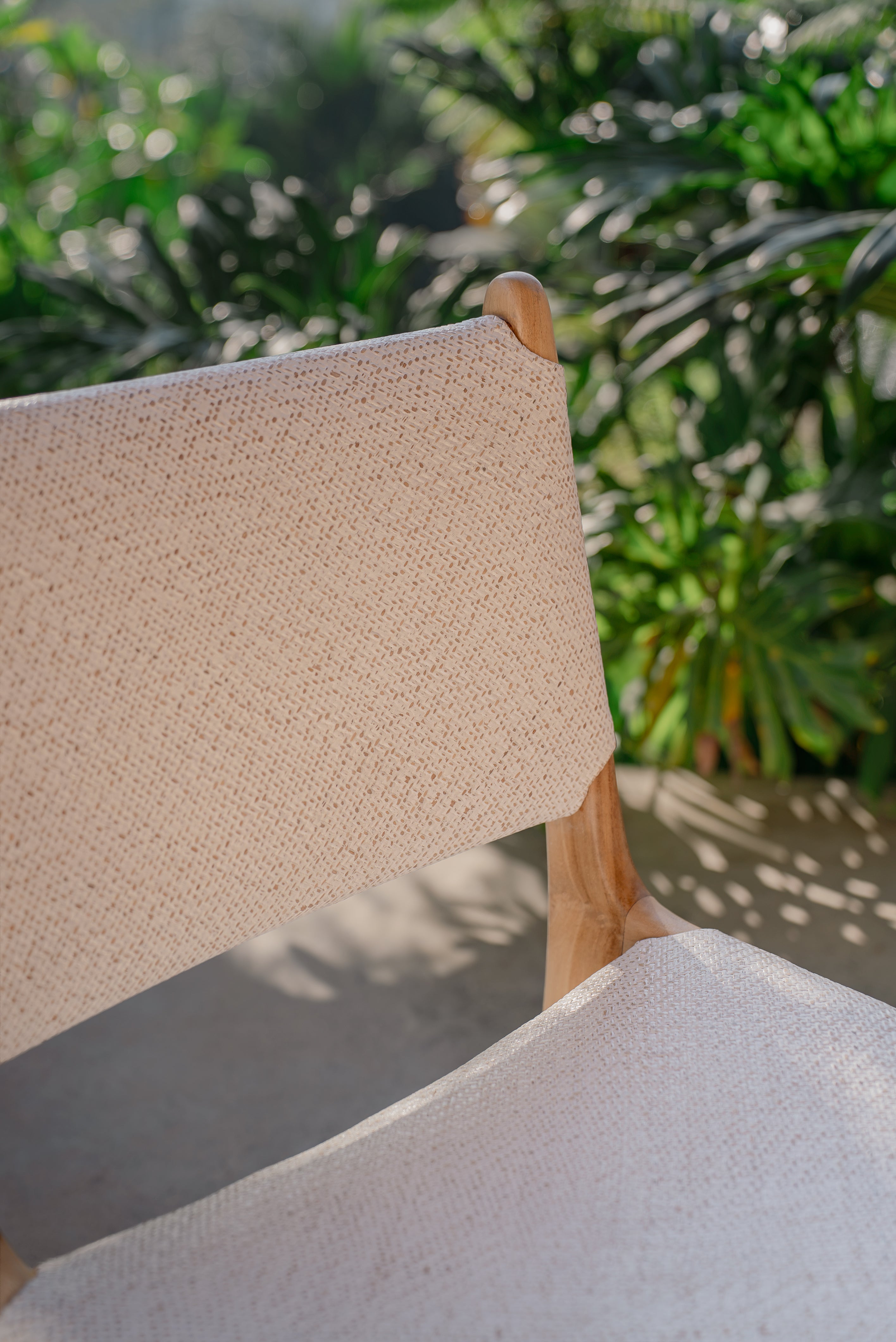 Naya Teak and Tight Woven Rattan Dining Chair