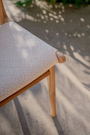 Naya Teak and Tight Woven Rattan Dining Chair