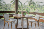Naya Teak and Tight Woven Rattan Dining Chair