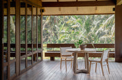 Naya Teak and Tight Woven Rattan Dining Chair