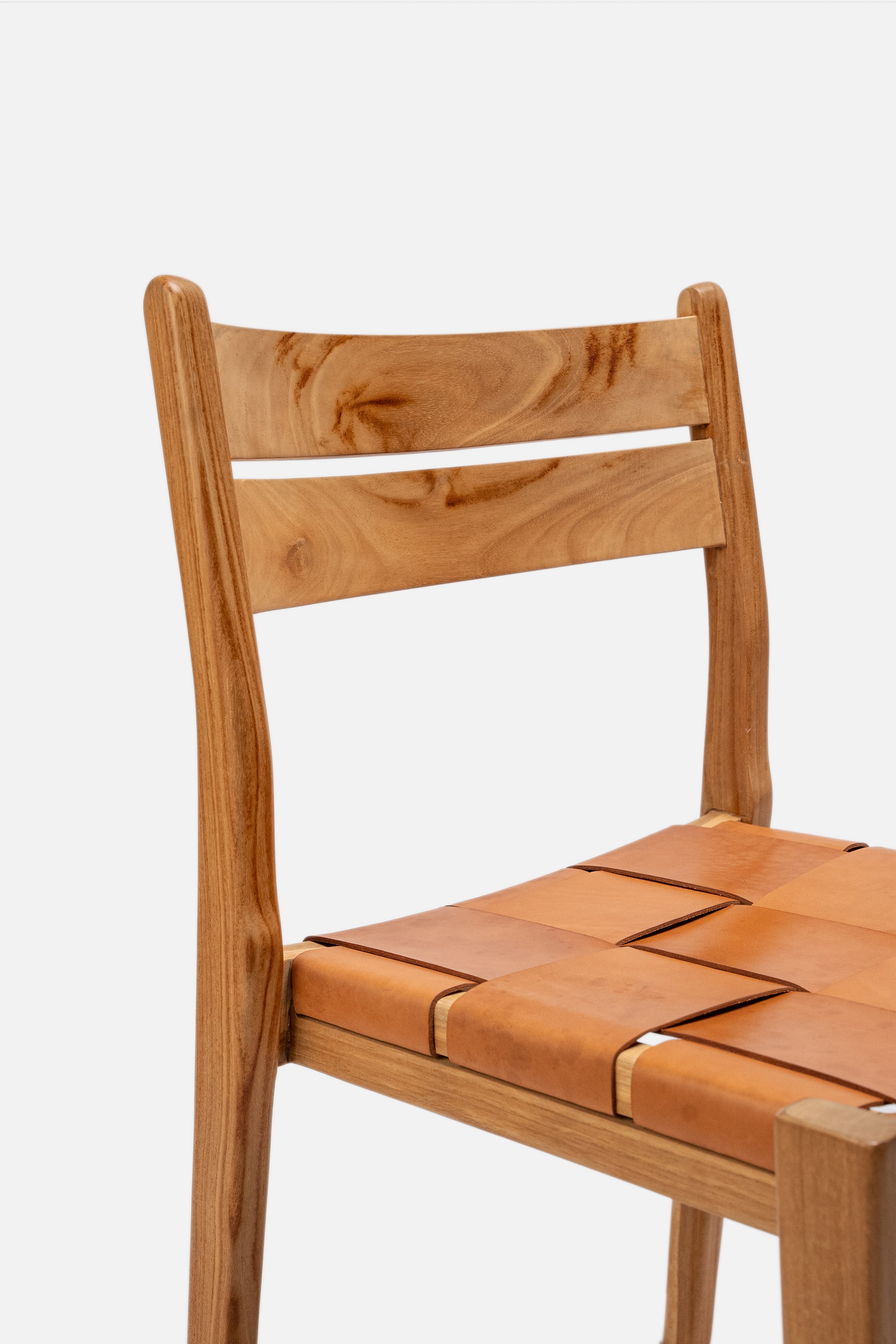 Camelia Teak and Leather Dining Chair