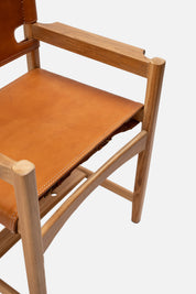 Rava Teak and Leather Dining Chair