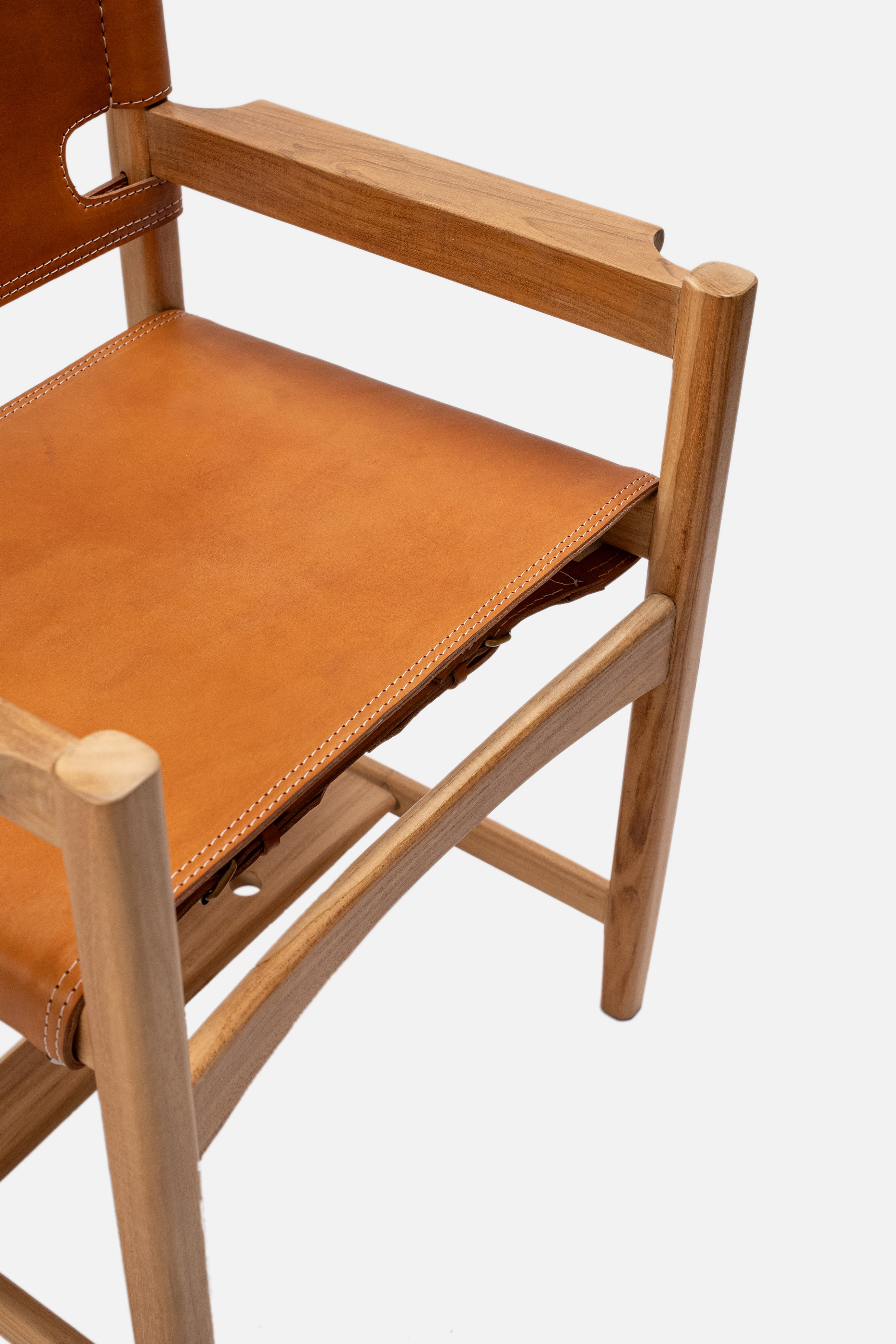 Rava Teak and Leather Dining Chair