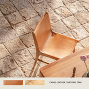 Leather + Wood Material Sample