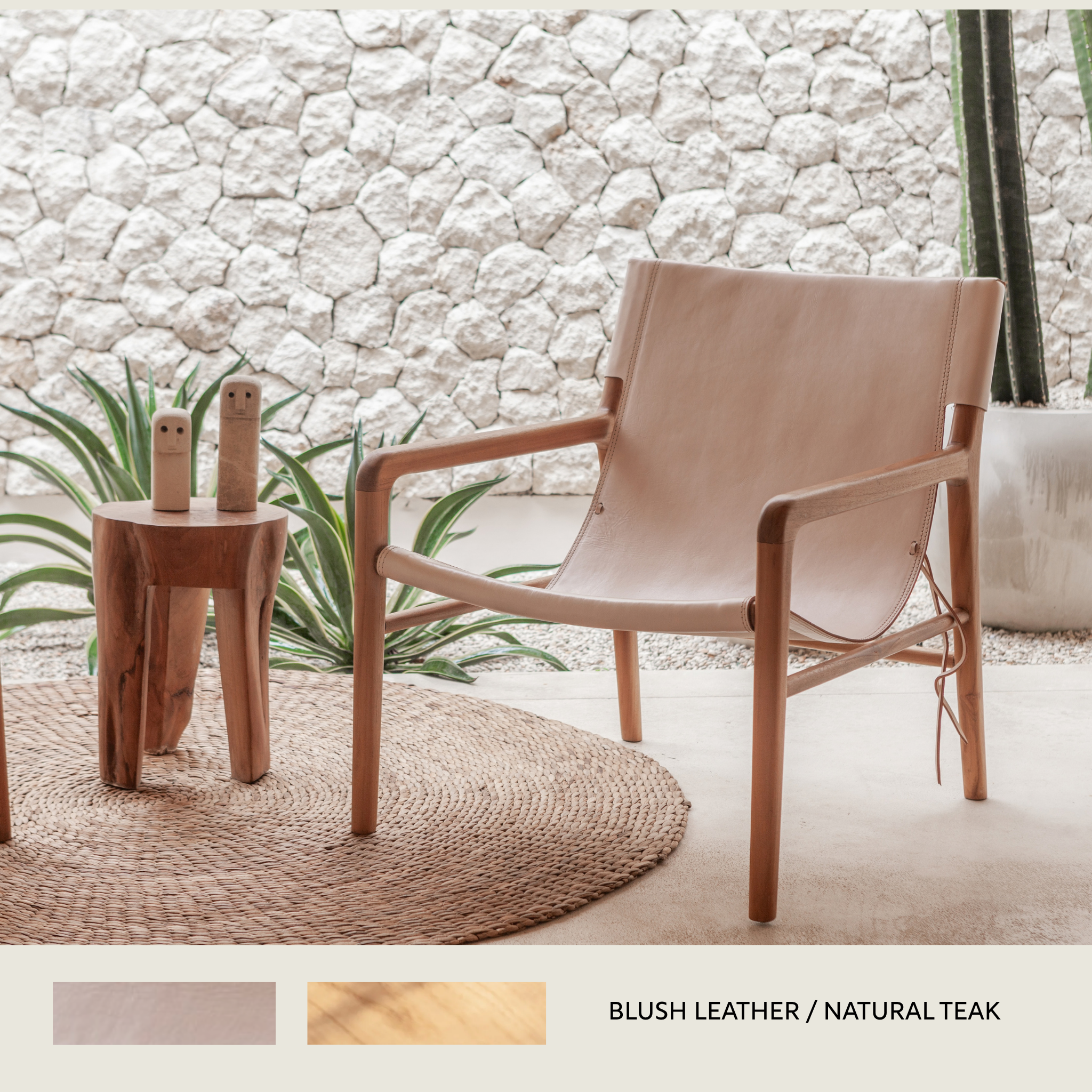 Leather + Wood Material Sample