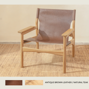 Leather + Wood Material Sample