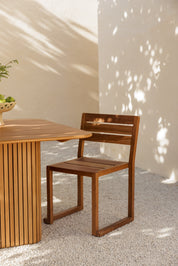 Aira Outdoor Stackable Teak Dining Chair