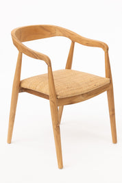 Maya Teak and Tight Woven Rattan Dining Chair