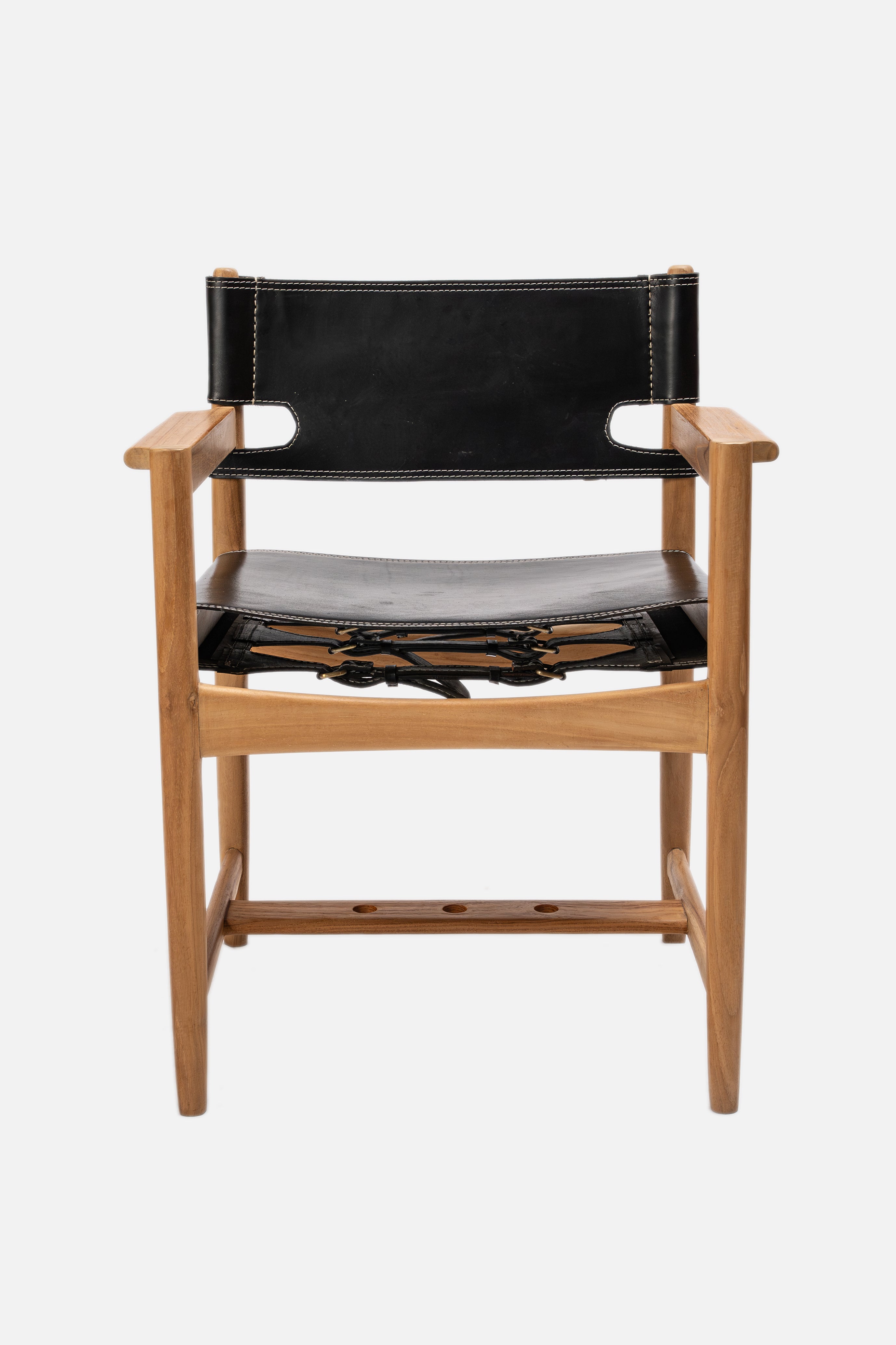 Rava Teak and Leather Dining Chair