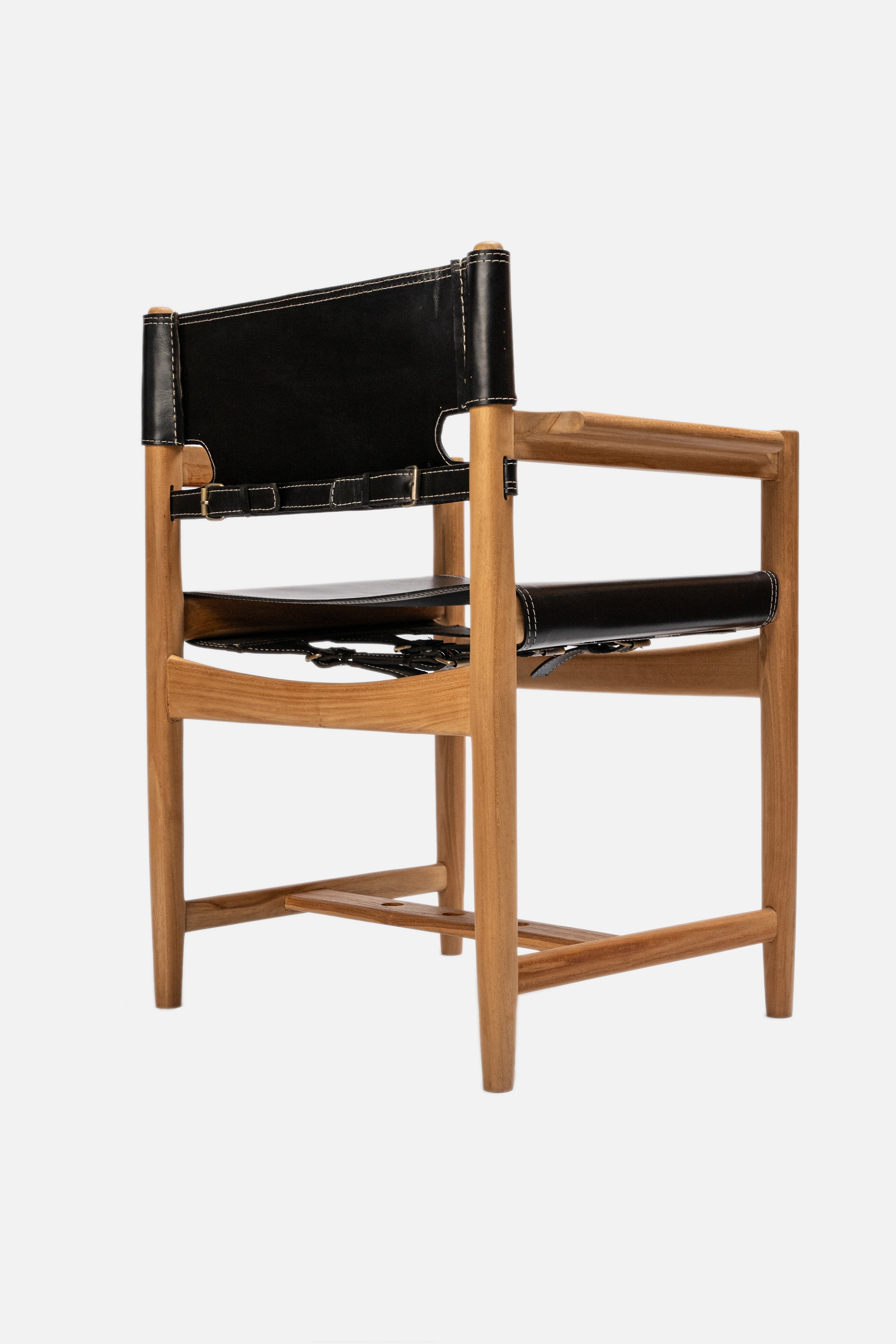 Rava Teak and Leather Dining Chair