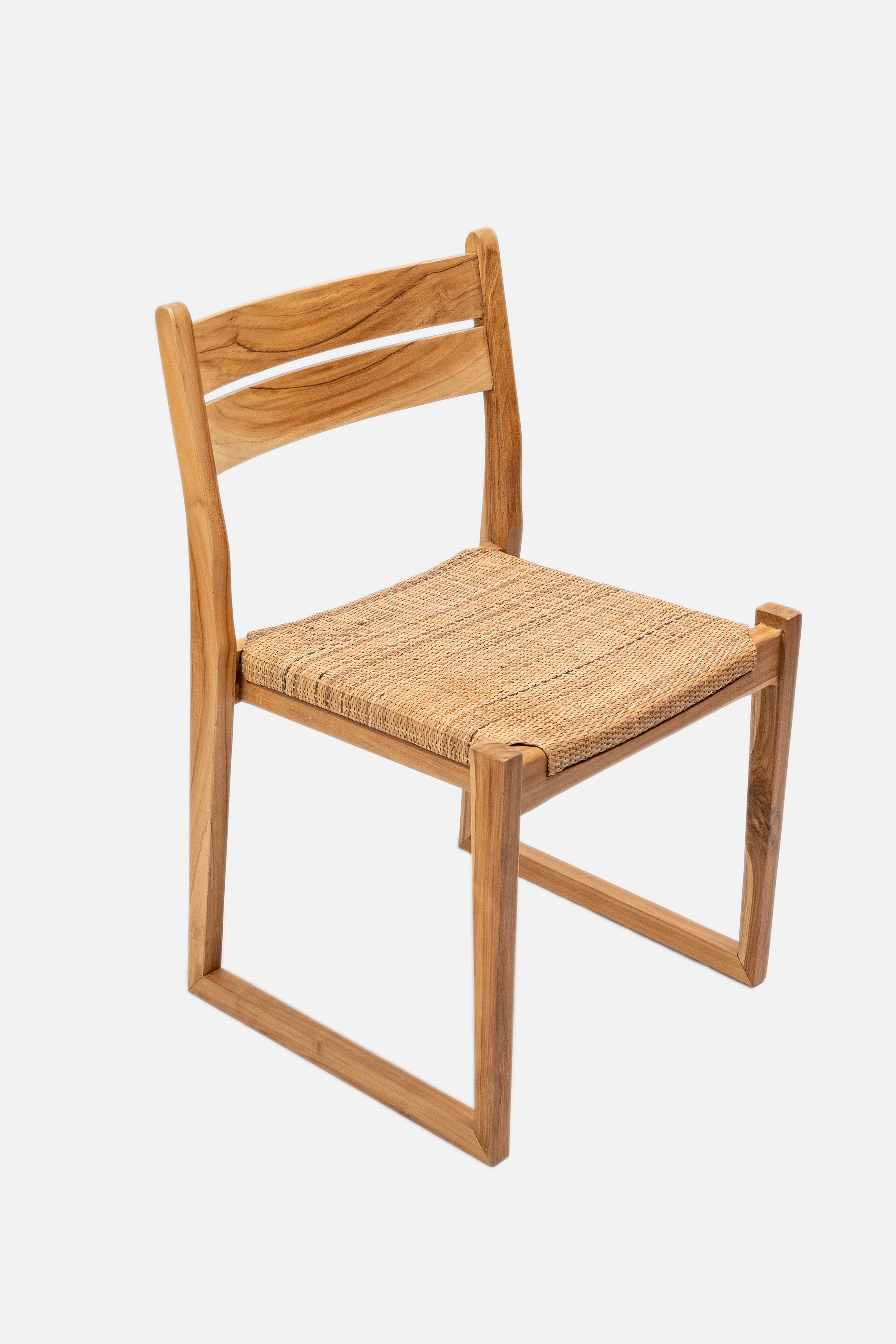 Zuri Teak and Tight Woven Rattan Dining Chair