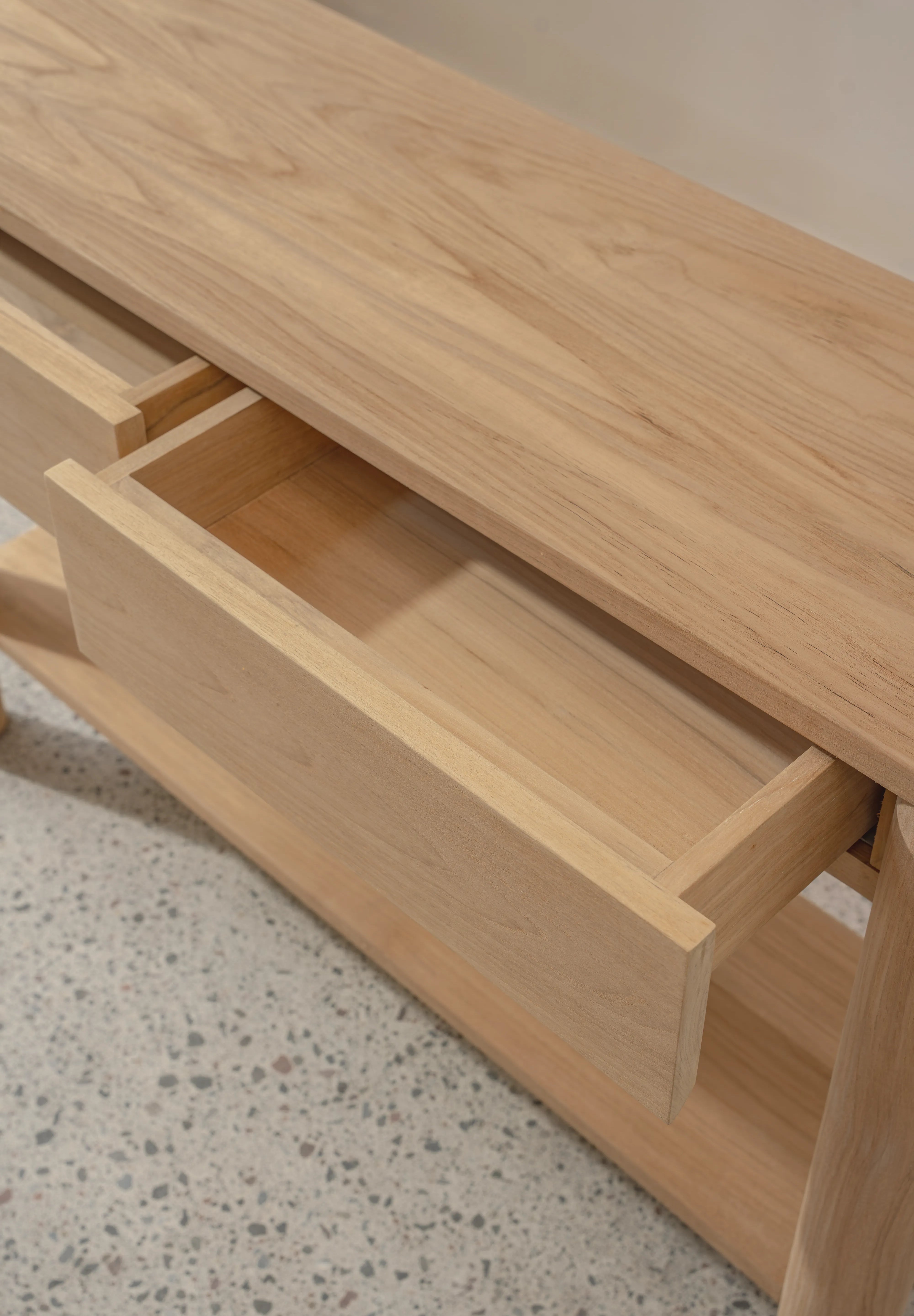 Sira Teak Console Table with Two Drawers